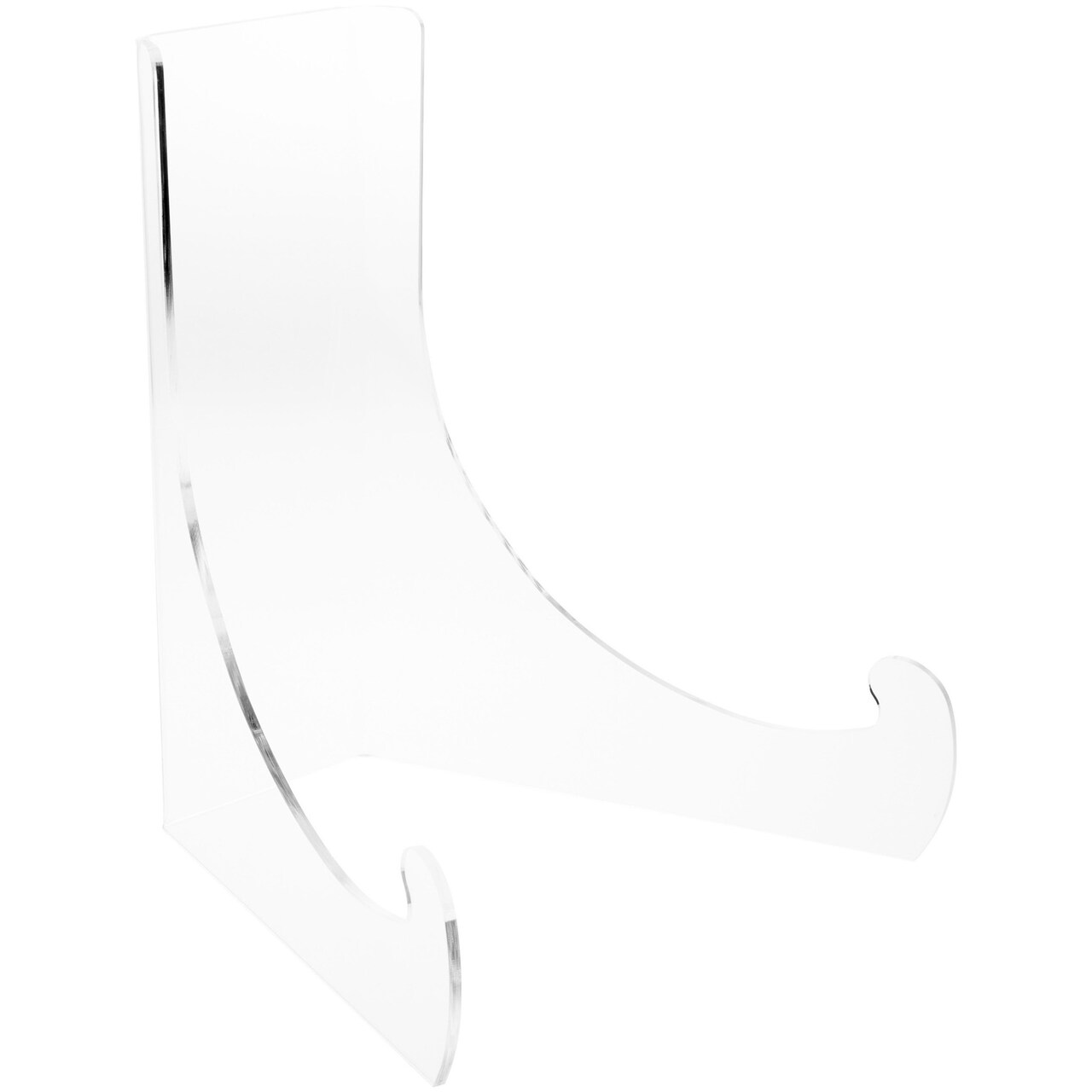 Plymor Clear Acrylic Large Flat Back Easel with Deep Support Ledges, 15" H x 12.5" W x 12" D